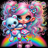 A~ PRE-ORDER~ LIMITED ~EXCLUSIVE!!!~ Rainbow Tiger Besties RB103 Diamond Art Painting By Sherri Baldy