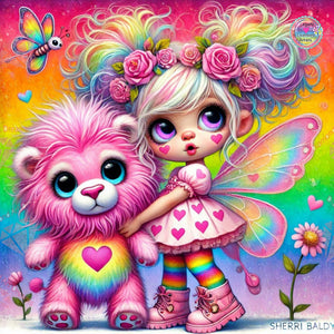 A~ PRE-ORDER~ LIMITED ~EXCLUSIVE!!!~ Rainbow Tiger Besties RB101 Diamond Art Painting By Sherri Baldy (Copy)