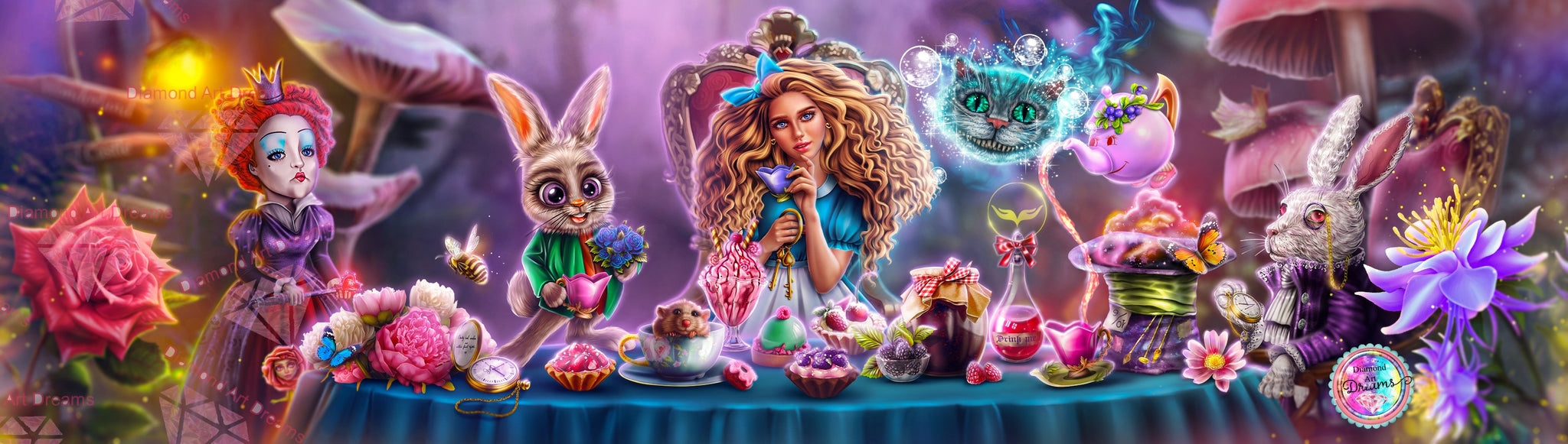 Alice in Wonderland 5D DIY Full Drill Diamond Painting Kits Dp For Kids &  Adults 