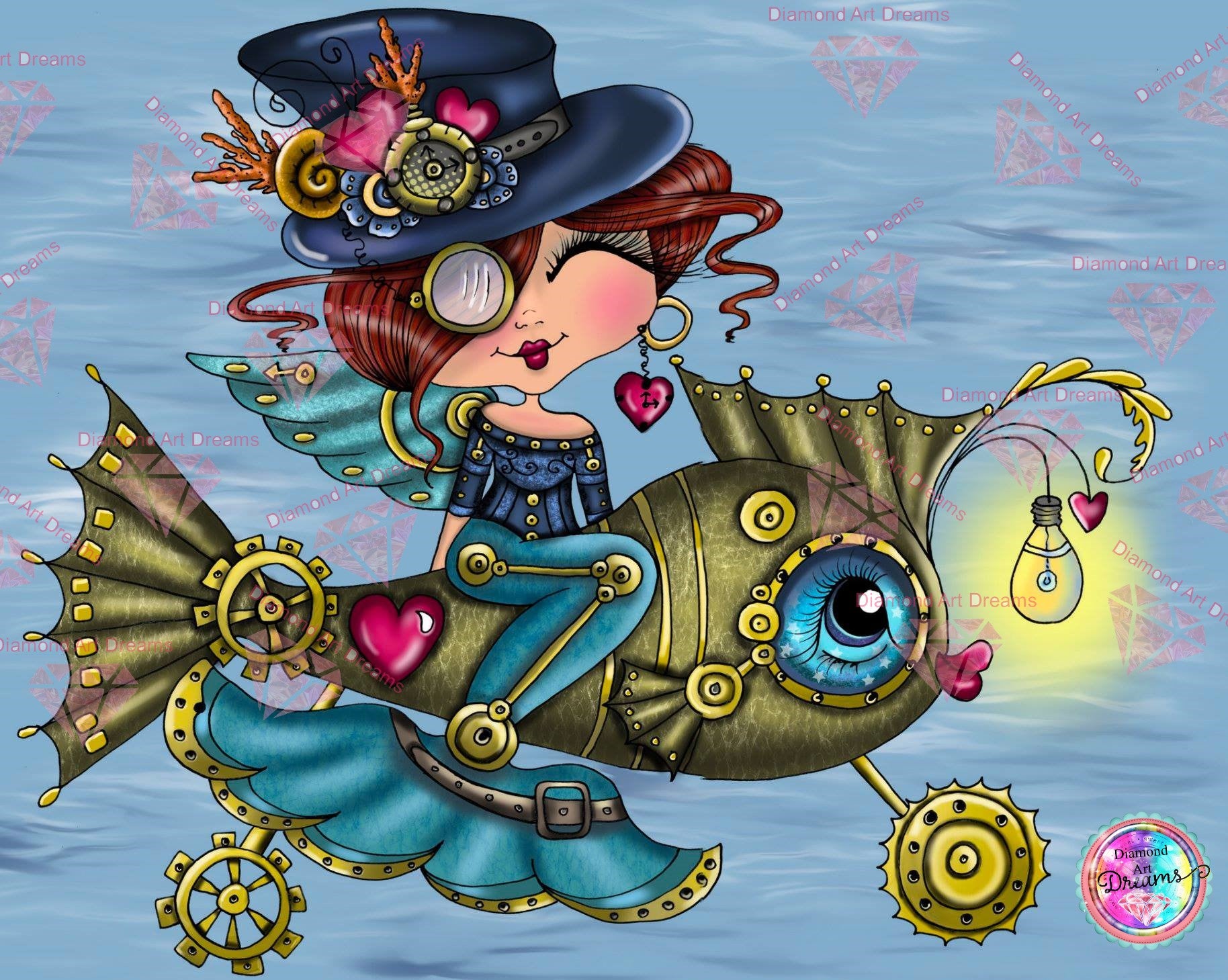 Diamond Art Club Steampunk Mermaid factory by Sherri Baldy